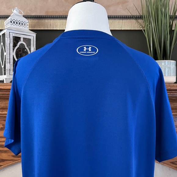 Under Armour Women's Royal Blue Loose Fit Heatgear‎ Athletic Tee Shirt Sz. L - Picture 6 of 8